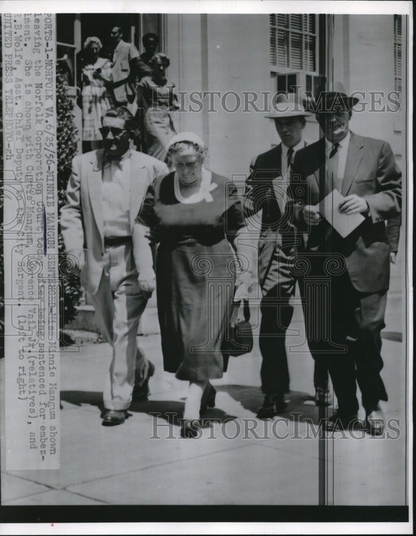 1956 Minnie Mangum Sentenced for Embezzlement Norfolk Corporation ...