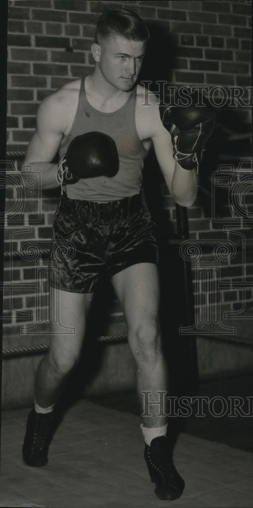 Gene Tunney catches giant blue fin tuna c. 1940 Press Photo Boxing