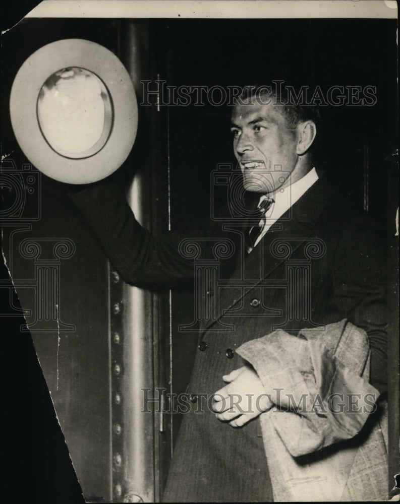 Gene Tunney catches giant blue fin tuna c. 1940 Press Photo Boxing