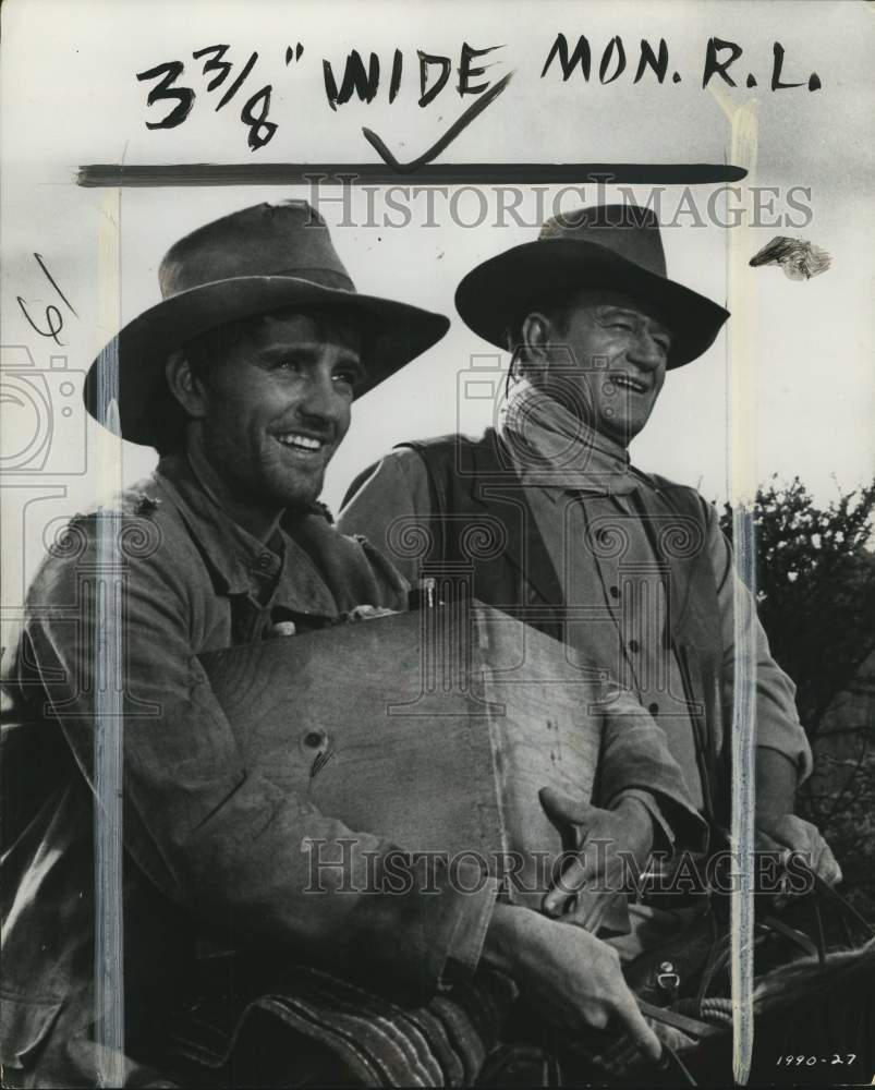 1967 Actors Robert Walker & John Wayne star in "The War Wagon"-Historic Images