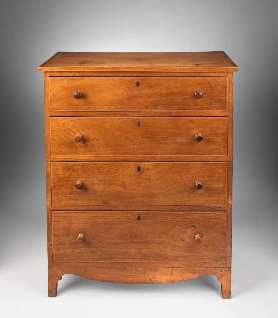 Refined Vernacular Chest of Four Long Drawers