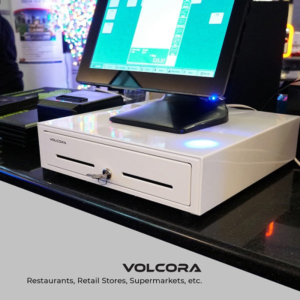 Volcora Cash Register Drawer complies with the needs of retail stores, cafes,  restaurants, banks, and currency exchanges