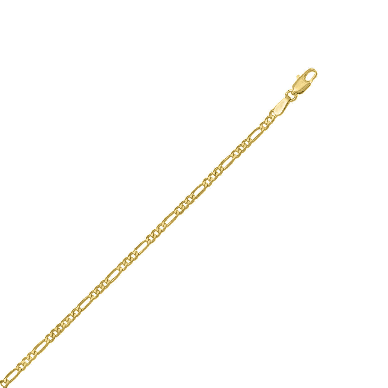 2.4mm Gold Figaro Style Bracelet