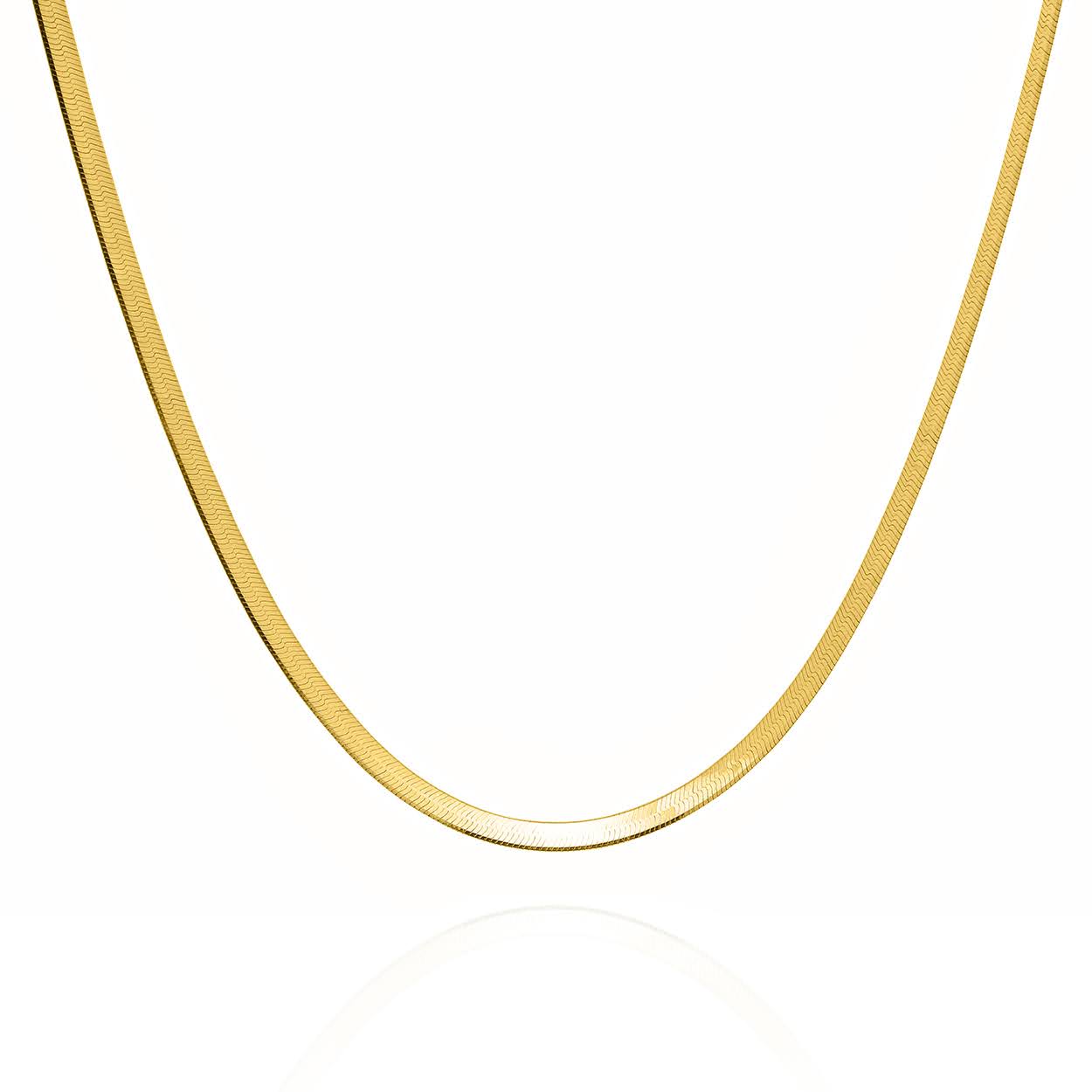 3.5mm Gold Herringbone Chain