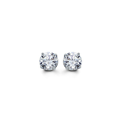 White Gold Stud Earrings 3mm