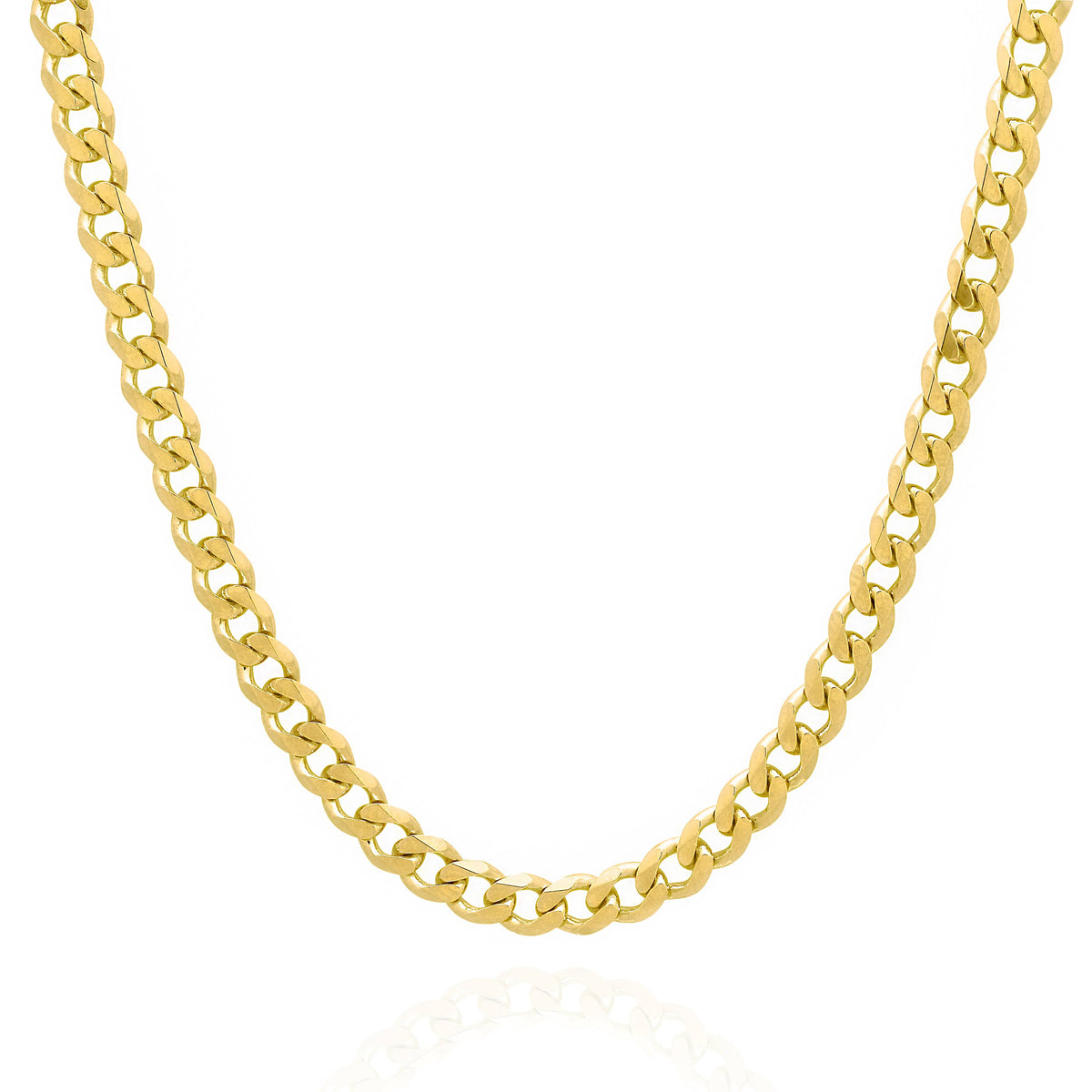 Solid 10KT Yellow Gold Curb Style Chain