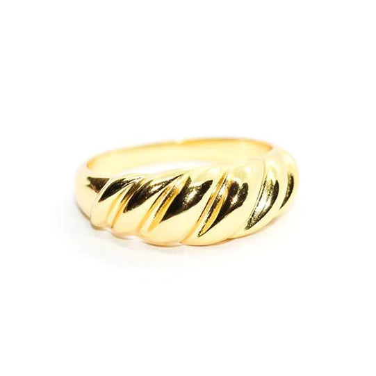 Gold Plated Sterling Silver Cornetto Ring