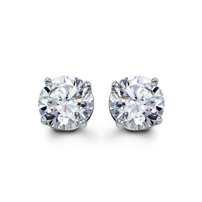 White Gold Stud Earrings 6mm