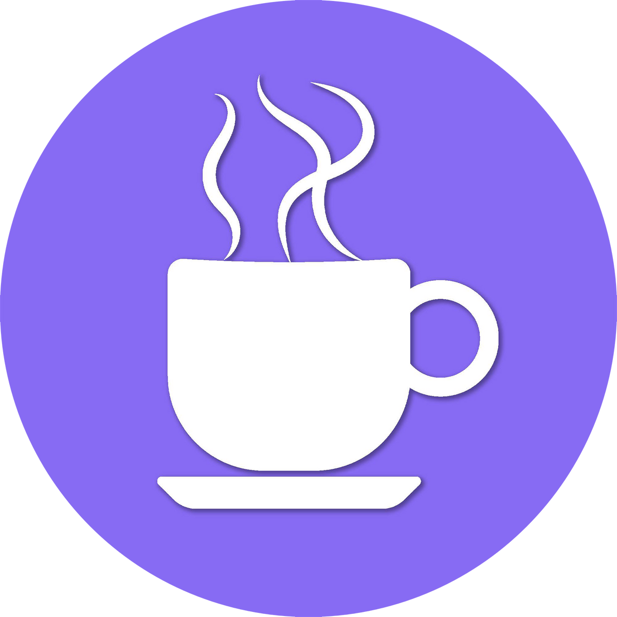 Steaming Coffee Icon Purple