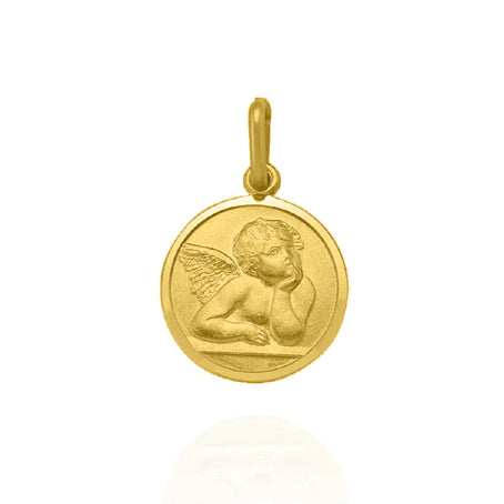 10KT Gold Angel Medallion