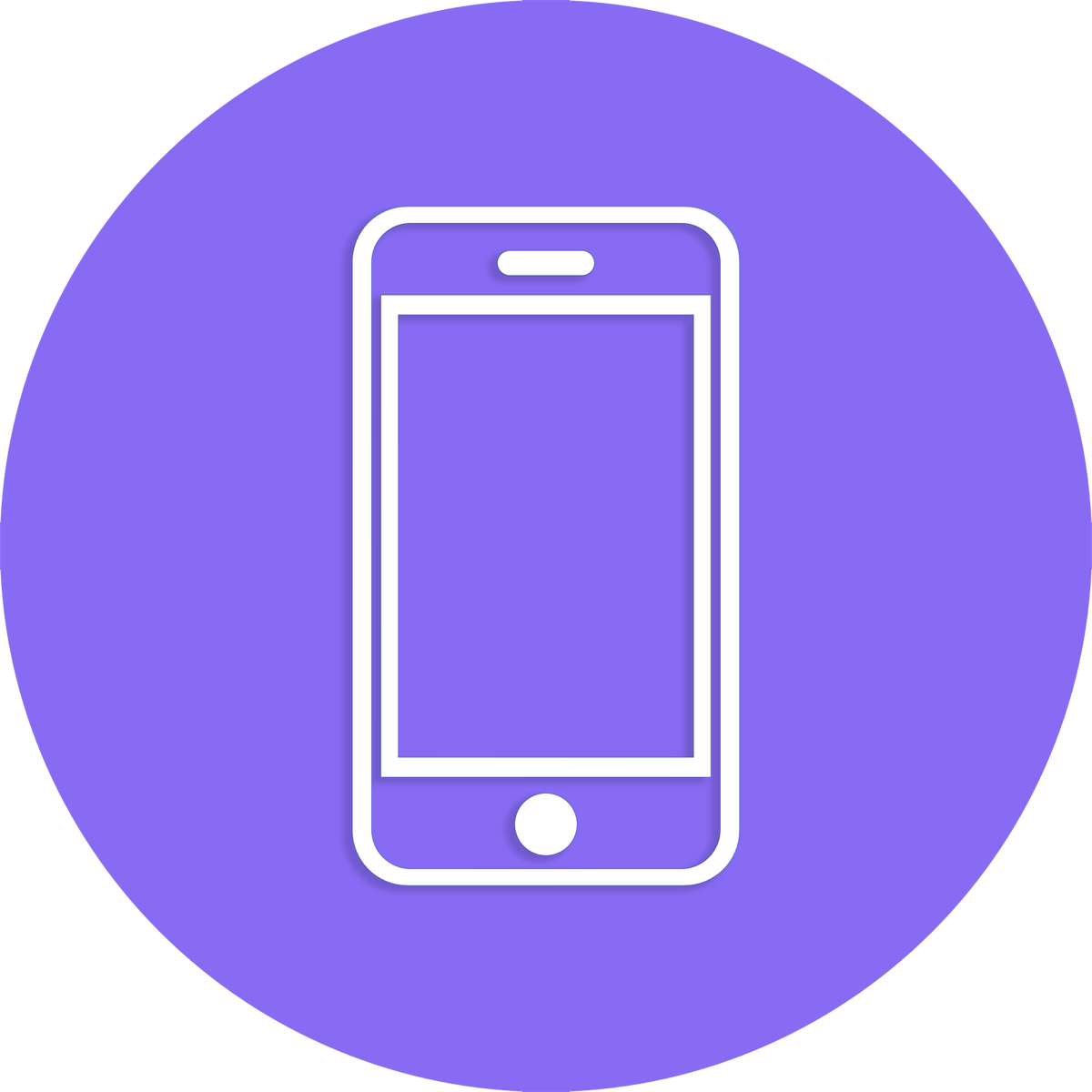 Cell Phone Icon Purple