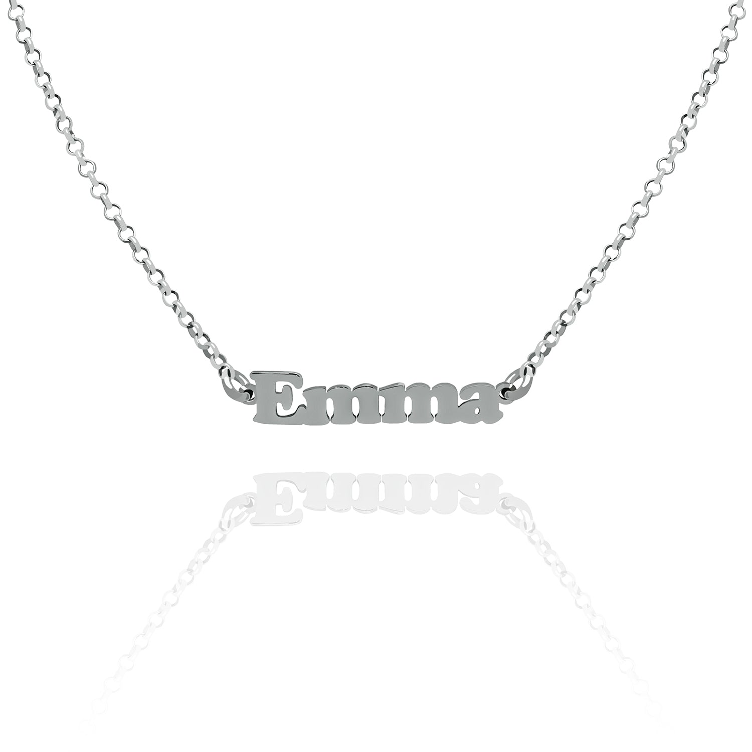 Sterling Silver Name Necklace Emma