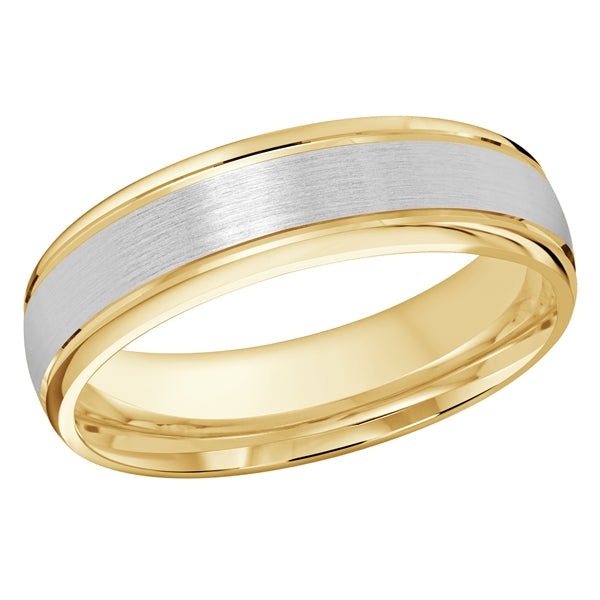 Solid Yellow and White Gold Malo Wedding Band