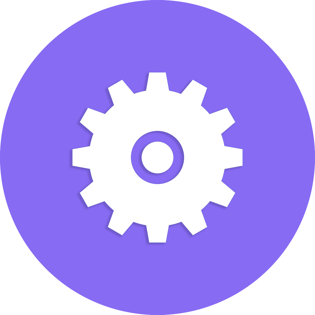 Gear Icon Purple