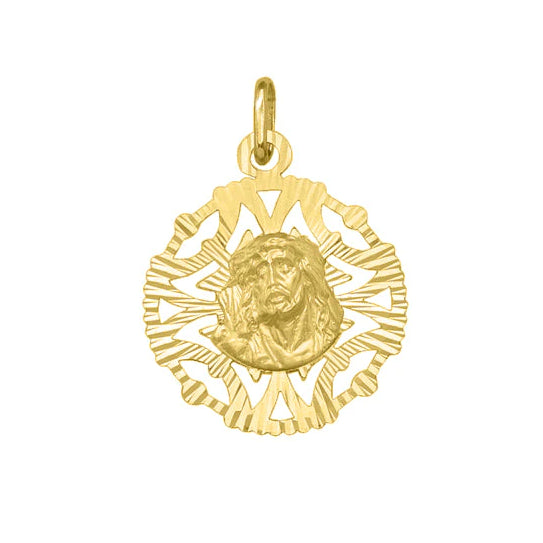 14KT Gold Jesus Medallion