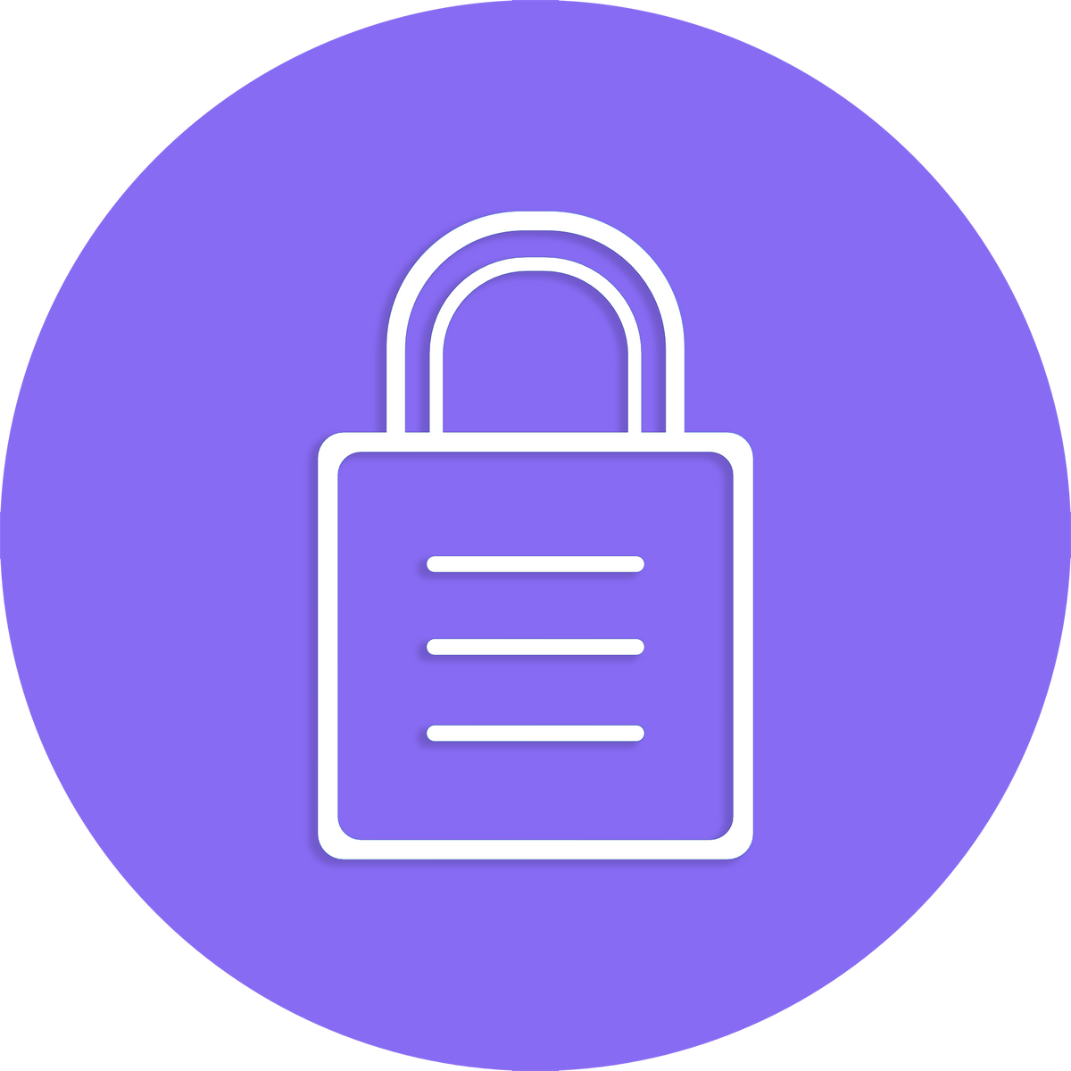 Lock Icon Purple