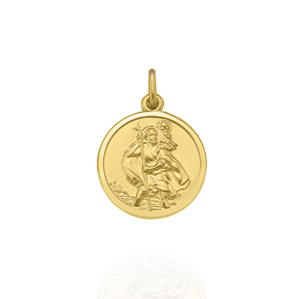Solid Gold St. Christopher Medallion