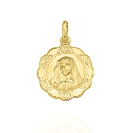 18KT Gold Madonna Medallion