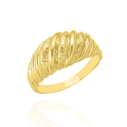 Solid Yellow Gold Cornetto Ring