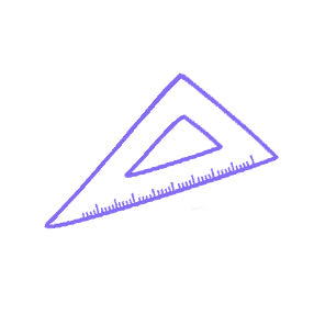 Purple Triangular Ruler Icon