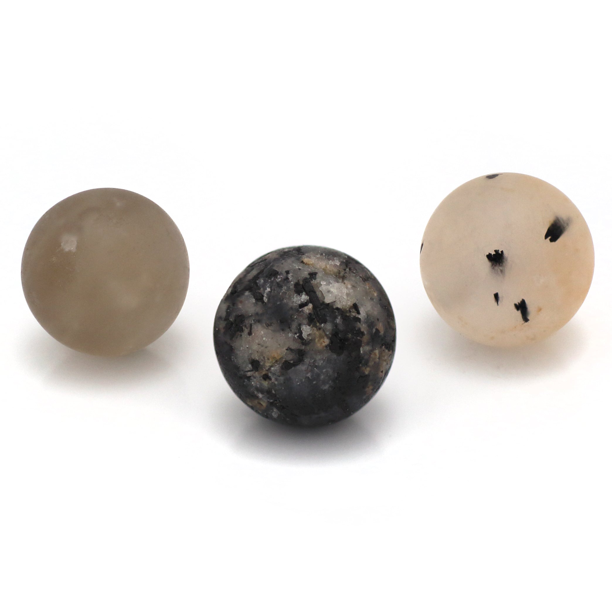 Frosted Black Tourmaline Beads