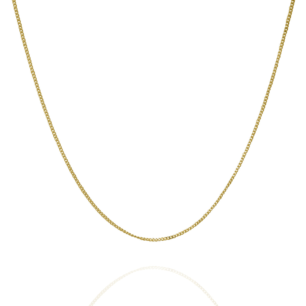 Solid Yellow Gold 0.6mm Wide Box Chain