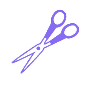 Purple Scissor Icon