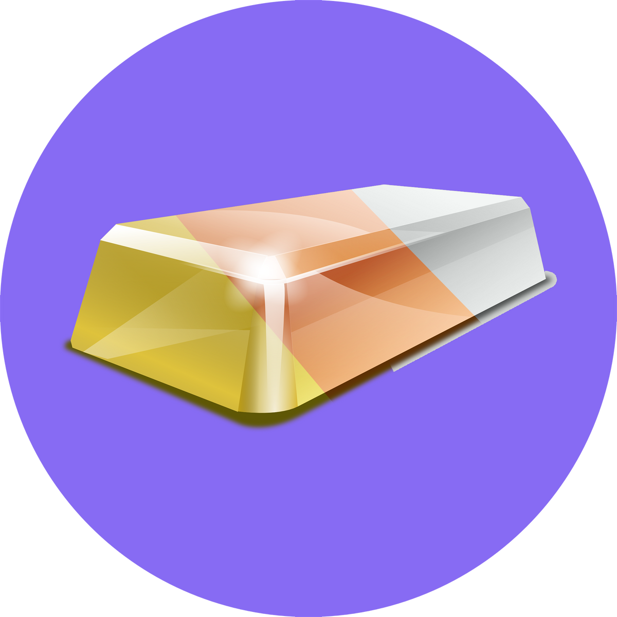 Tri-Coloured Gold Bar Icon Purple