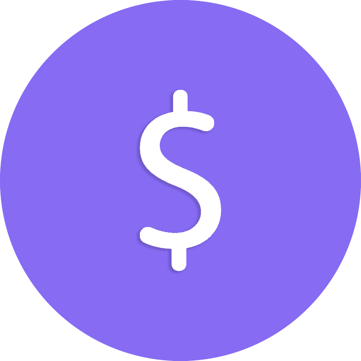 Dollar Icon Purple