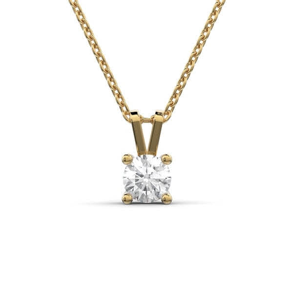 14KT Solid Yellow Gold Lab Grown Diamond Necklace