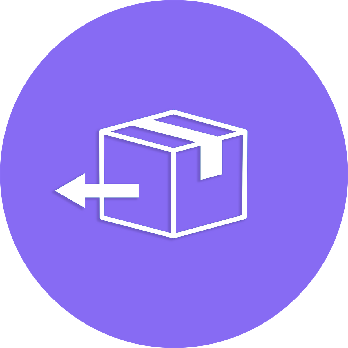 Package Shipping Icon Purple