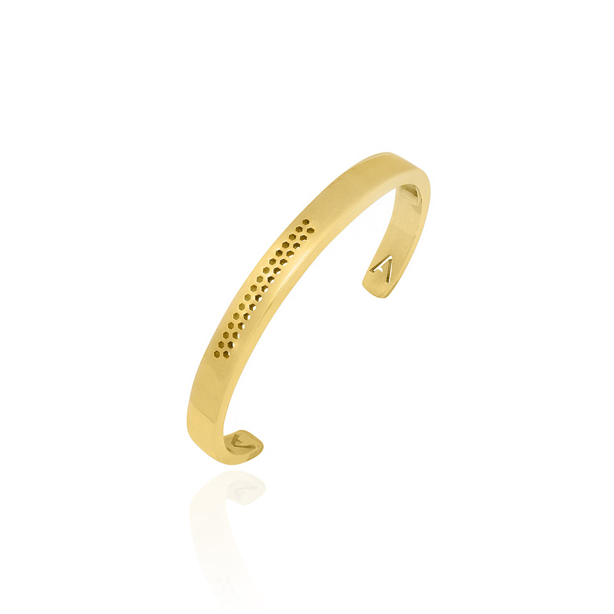 Solid Gold Favo Grosso A&A Signature Bangle