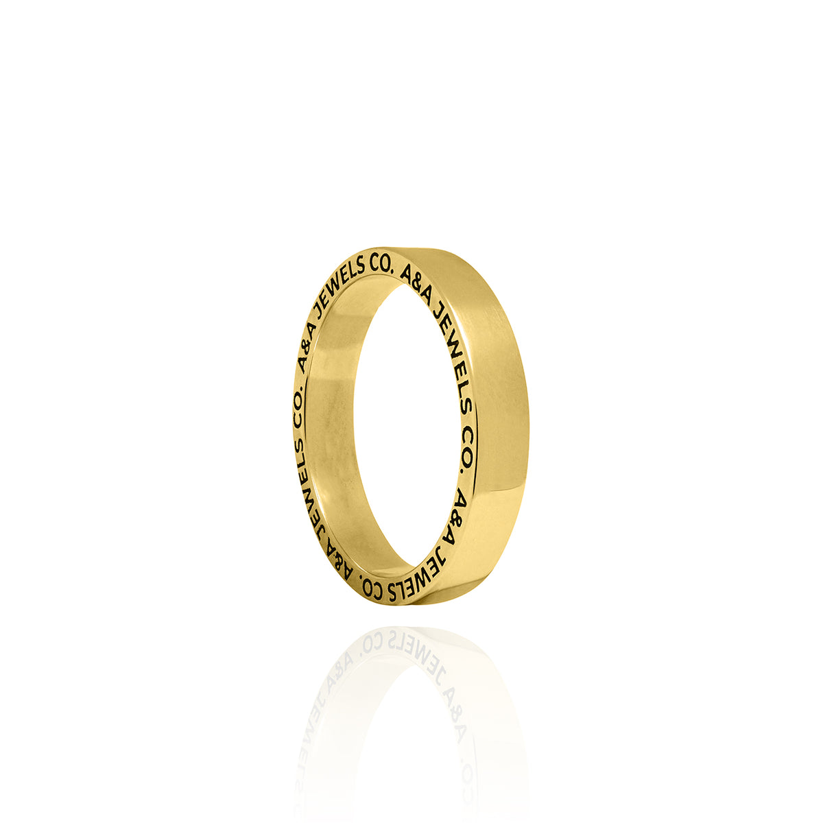 Solid Gold Milanese A&A Signature Ring