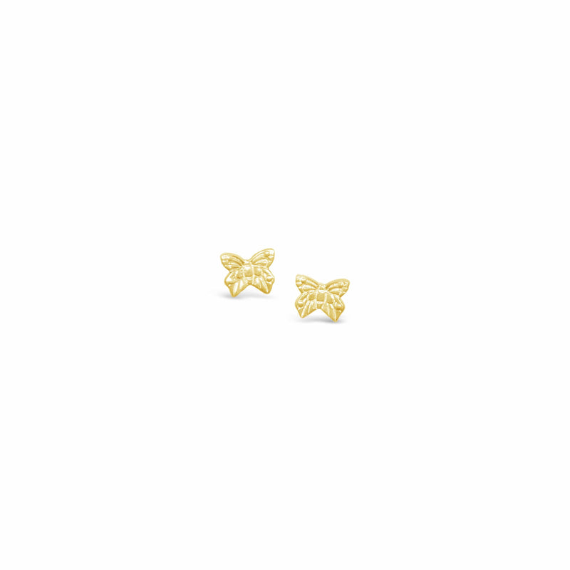 Elegant 18k Gold Butterfly Earrings 