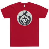 Monkey Knife Fight Floral Baseball T-Shirt