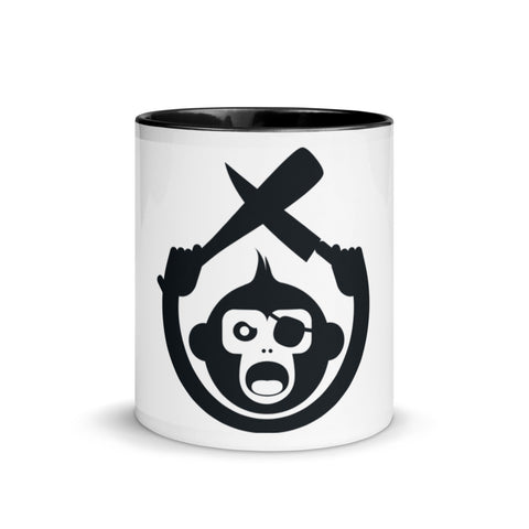 Monkey Knife Fight Original Baseball Mug with Color Inside