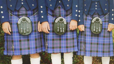 Traje tradicional escocés de kilt de tartán para hombres 10 piezas