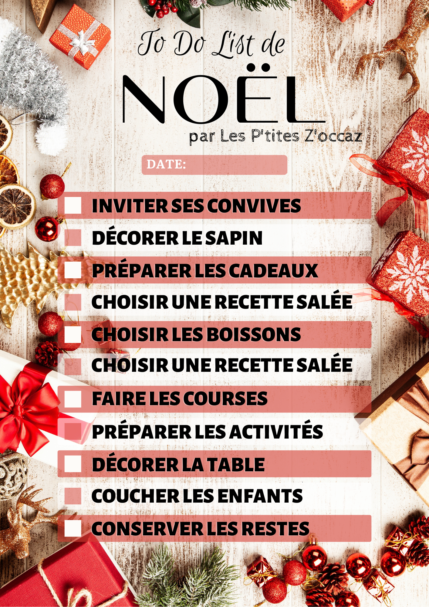 To do list de Noël