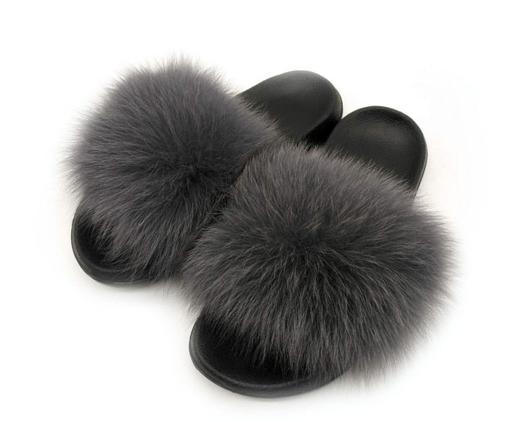 fur fluffy slippers