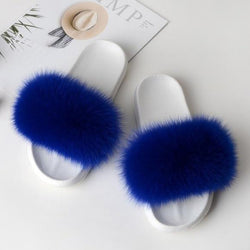 fur flip flops