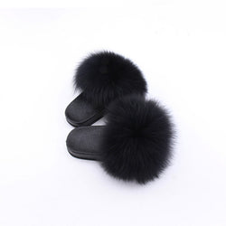 real fur flip flops