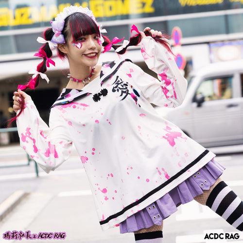 ACDC RAG Yami Kawaii Punk Menhera-chan Usamimi Parka - Pink