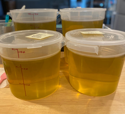 4 Containers of Batched Oils for Soapmaking, National Soap Making Day, September 25th 2022