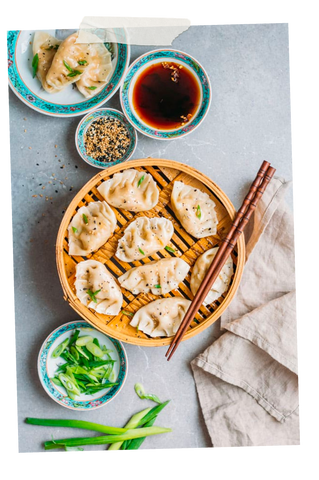Vegetarian Steamed Dumplings Recipe Asian Meal Summer Somewhere