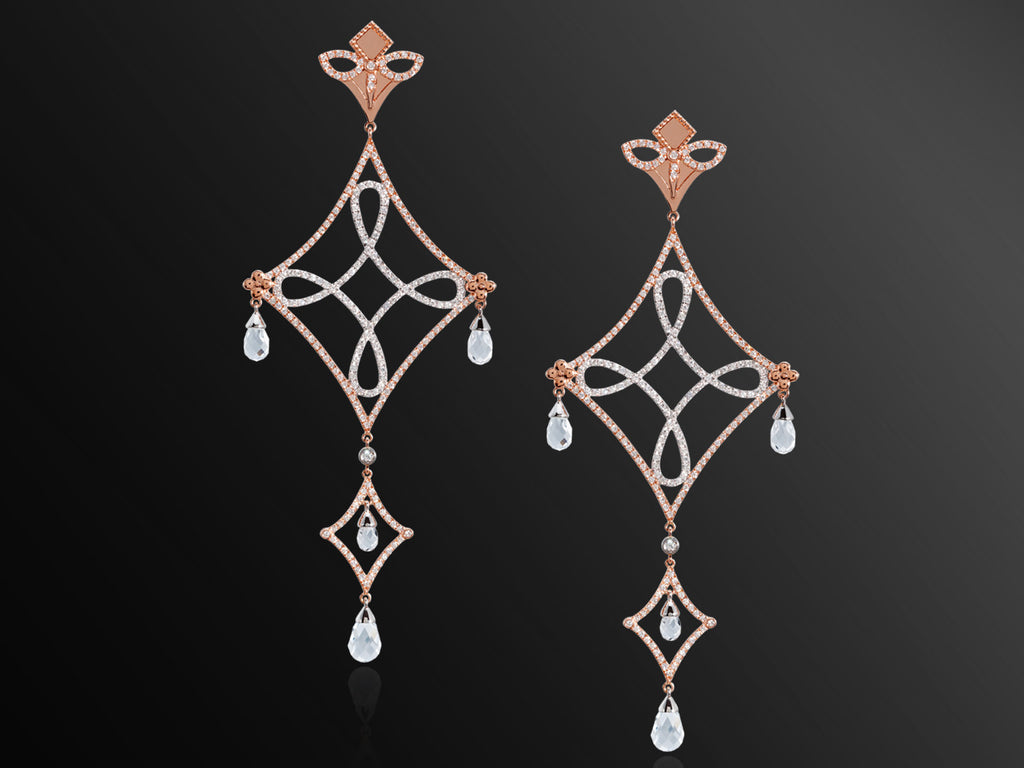 Lasya Rose Gold Earrings - Dionea Orcini Fine Jewelry