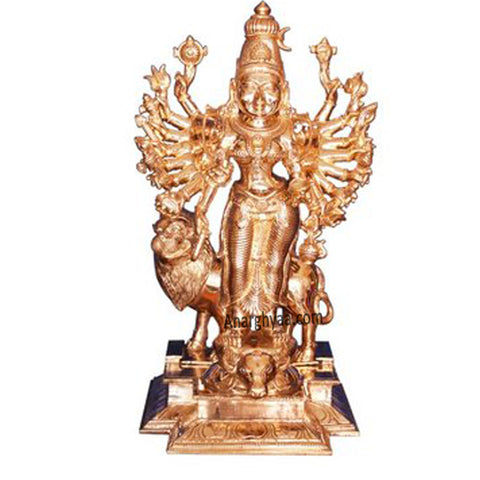 Panchaloha Ashta Dasha Buja Durga Lakshmi  Statue, Panchaloha Statues, Panchaloha Ashta Dasha Buja Durga Lakshmi , anarghyaa.com, panchaloha vigraham, Panchaloha Ashta Dasha Buja Durga Lakshmi vigraham