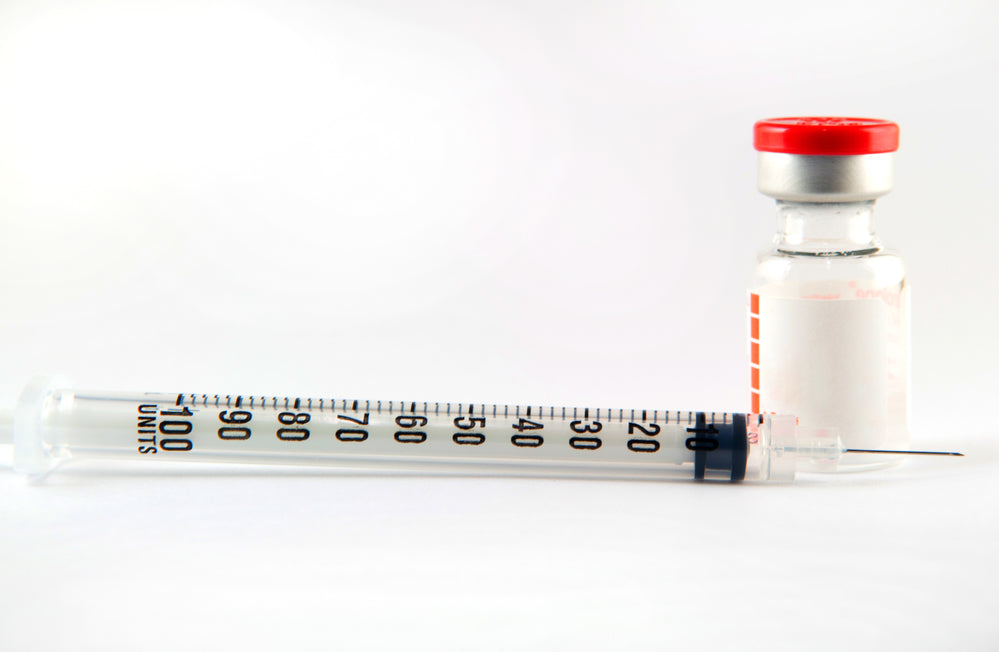 insulin syringe and vial