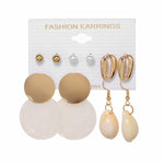 Tassel Acrylic Earrings Bohemian Geometric Drop Earrings Set Women Jewelry