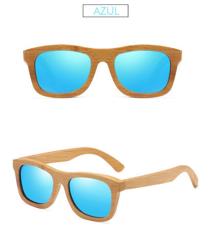 oculos de bambu azul
