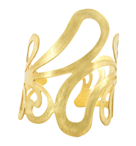 Signature Rattan Cuff in Gold | Samantha DuPont